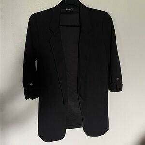 Black Blazer with Rolled Sleeves